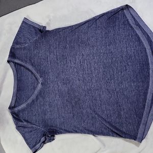 NWOT Heathered Burn-out Blue Top